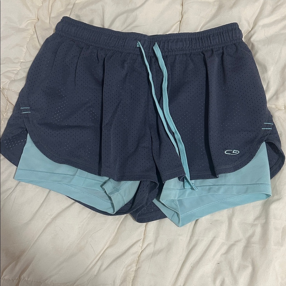 Champion Dark Blue and Light Teal Shorts